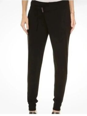 Helmut Lang jersey knit wrap pants, which feature an asymmetric waistline medium